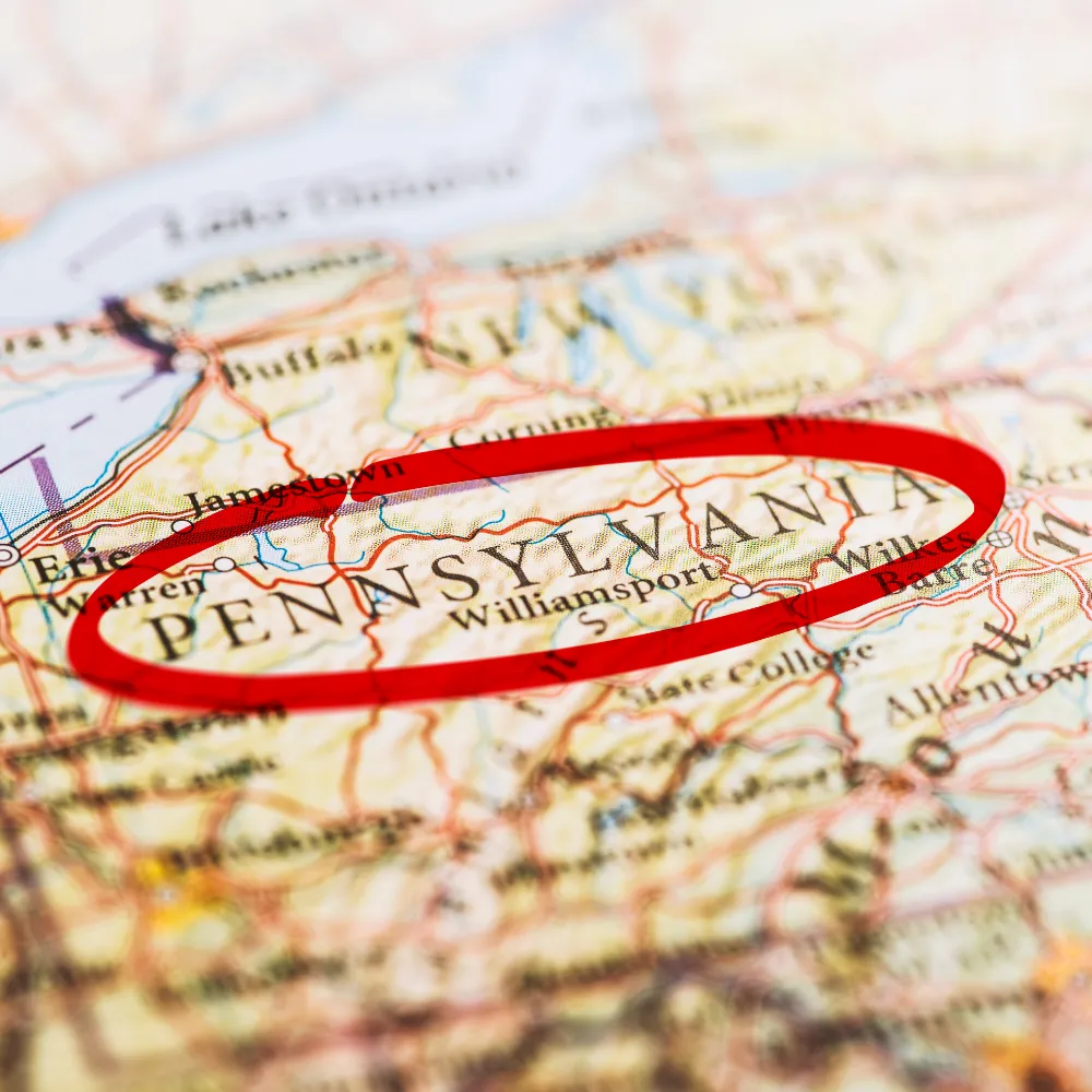 Downtown Easton, Pennsylvania, served by Rose Harper Law personal injury attorneys